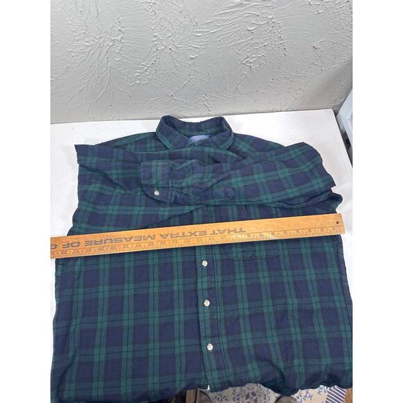 Vintage Pendleton Shirt 1980's Mens Green Blue Wool Tartan USA Made Size XXL - Picture 7 of 7